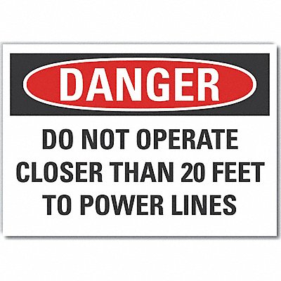 LYLE LCU40641ND7X5 Elec Hazard Danger Lbl 5x7in Polyester