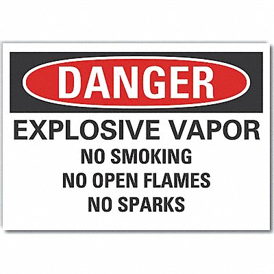 LYLE LCU40648RD10X7 Explosive Material Danger Reflective Label 7x10in
