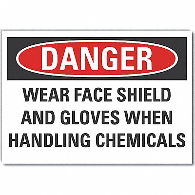 LYLE LCU40650ED14x10 Danger Sign 10inx14in Non-PVC Polymer
