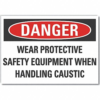 LYLE LCU40660ND5X35 PPE Danger Label 3.5in x 5in Polyester