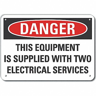 LYLE LCU40662NP14X10 Plastic Electr Hazard Danger Sign 10x14in