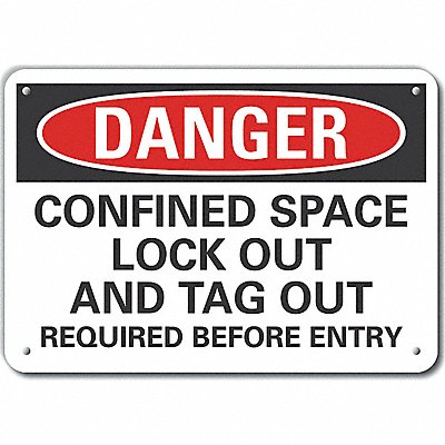 LYLE LCU40667NA10X7 Danger Sign 7 in x 10 in Aluminum