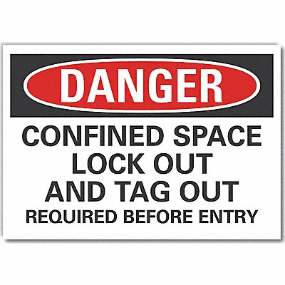 LYLE LCU40667ED10x7 Danger Sign 7 inx10 in Non-PVC Polymer