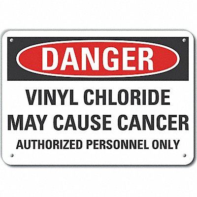 LYLE LCU40670NP14X10 Vinyl Chloride Danger Sign 10x14in Plastic