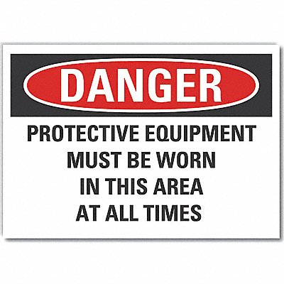 LYLE LCU40674ED14x10 Danger Sign 10in x 14in Non-PVC Polymer