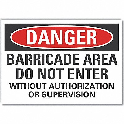LYLE LCU40685ND5X35 Dont Enter Danger Lbl 3.5x5in Polyester