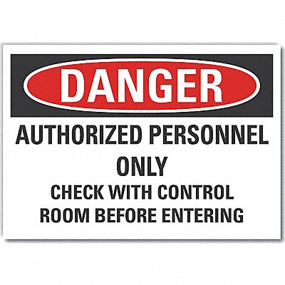 LYLE LCU40687RD7X5 Auth Person Reflective Label 5 in x 7 in