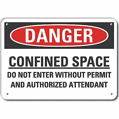 LYLE LCU40689NA10X7 Danger Sign 7 in x 10 in Aluminum