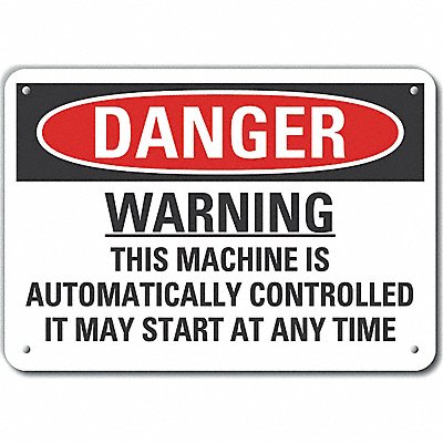 LYLE LCU40694NA10X7 Danger Sign 7 in x 10 in Aluminum