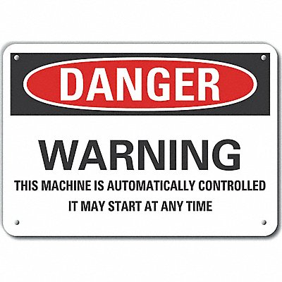 LYLE LCU40696RA10X7 Reflective Machine Operation Danger Sign 7x10in
