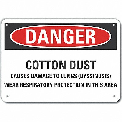 LYLE LCU40708NA10X7 Danger Sign 7 in x 10 in Aluminum