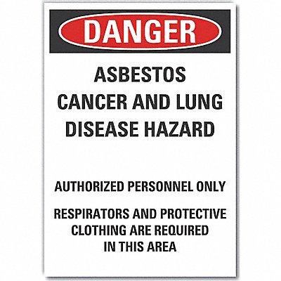 LYLE LCU40718ED10x14 Danger Sign 7 in x 10 in Non-PVC Polymer