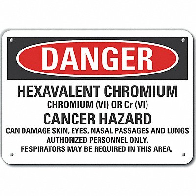 LYLE LCU40723NP10X7 Hexa Chromium Danger Sign 7x10in Plastic