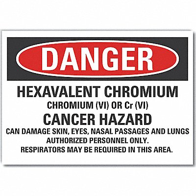 LYLE LCU40723RD10X7 Hexavalent Chromium Reflective Label 7x10in