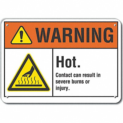 LYLE LCU60001NA10X7 Caution Sign 7 in x 10 in Aluminum