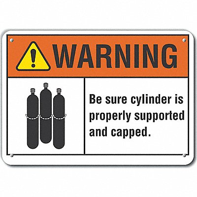 LYLE LCU60020NA14X10 Alum Cylinder Handling Warning Sign 10x14in