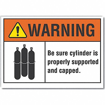 LYLE LCU60020RD10X7 Cyl Handling Warning Reflective Label 7x10in