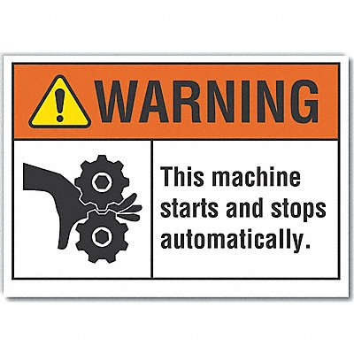 LYLE LCU60025ED10x7 Warning Sign 7inx10in Non-PVC Polymer