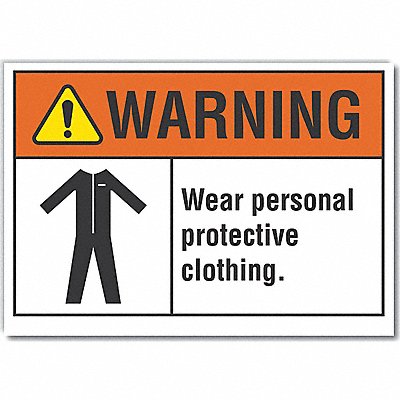 LYLE LCU60033RD5X35 PPE Warning Reflective Label 3.5in x 5in
