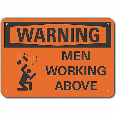 LYLE LCU60039NP10X7 Men Working Warning Sign 7inx10in Plastc