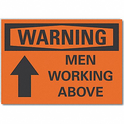 LYLE LCU60040ND10X7 Men Working Warning Lbl 7x10in Polyest