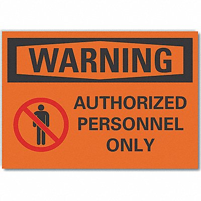 LYLE LCU60041ED10x7 Warning Sign 7inx10in Non-PVC Polymer