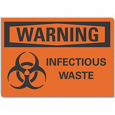LYLE LCU60046ED14x10 Warning Sign 10inx14in Non-PVC Polymer