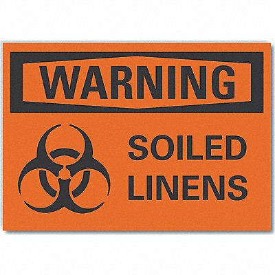 LYLE LCU60047RD5X35 Biohazard Warning Reflective Label 3.5inx5in