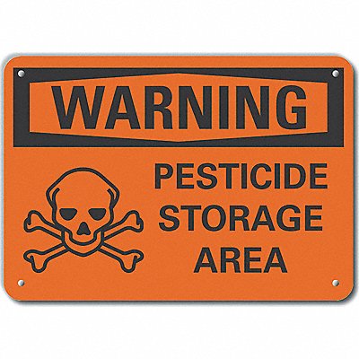 LYLE LCU60049RA10X7 K3083 Reflective Pesticide Warning Sign 7x10in Alum