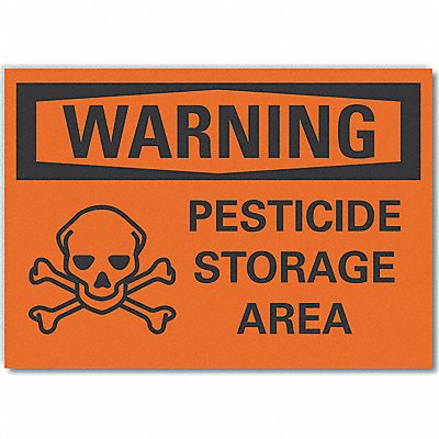 LYLE LCU60049RD5X35 K3083 Pesticide Warning Reflective Label 3.5x5in