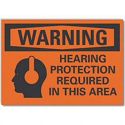 LYLE LCU60058RD10X7 Hearing Warning Reflective Label 7inx10in