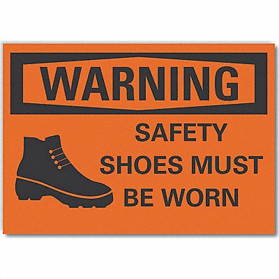 LYLE LCU60061ND5X35 Foot Warning Label 3.5inx5in Polyester