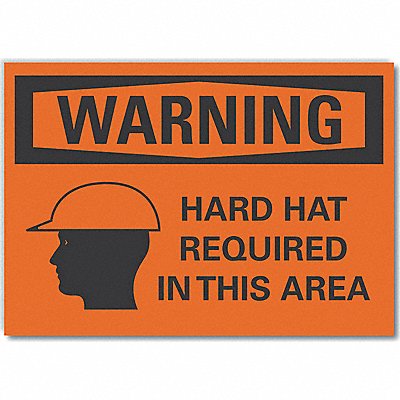 LYLE LCU60063ND5X35 Hard Hat Warning Lbl 3.5x5in Polyester