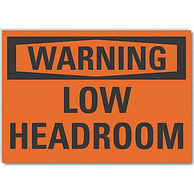 LYLE LCU60081ND10X7 Low Clearance Warn Lbl 7x10in Polyest