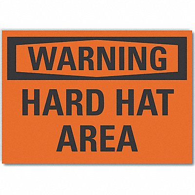 LYLE LCU60083ND14X10 Hard Hat Warning Lbl 10x14in Polyester