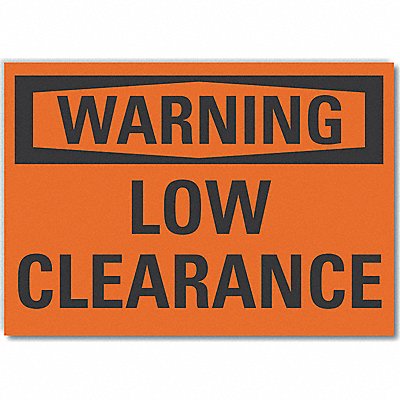 LYLE LCU60084ND5X35 Low Clrance Warning Lbl 3.5x5in Polyest