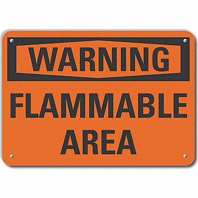 LYLE LCU60085NA10X7 Alum Flammable Area Warning Sign 7x10in
