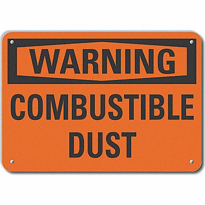 LYLE LCU60089NA10X7 Alum Combust Dust Danger Sign 7x10in