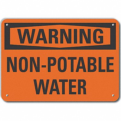 LYLE LCU60092NA14X10 Alum Potable Water Warning Sign 10x14in