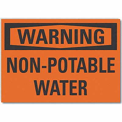 LYLE LCU60092ND7X5 Potable Water Warning Labl 5x7in Polyest