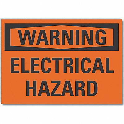 LYLE LCU60093RD5X35 Elec Hazard Warning Reflective Label 3.5x5in