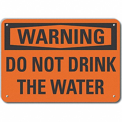 LYLE LCU60098NA14X10 Alum Potable Water Warning Sign 10x14in