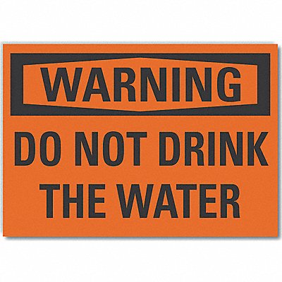 LYLE LCU60098ND5X35 Potable Water Warn Lbl 3.5x5in Polyest