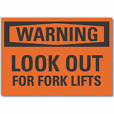 LYLE LCU60100ND5X35 Lift Truck Traffic Warning Lbl 3.5x5in