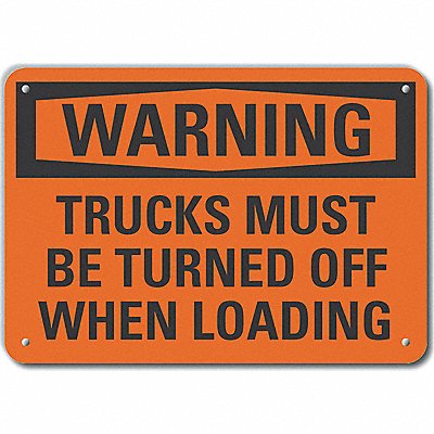 LYLE LCU60130NA10X7 Alum Loading Unloading Warning Sign 7x10in
