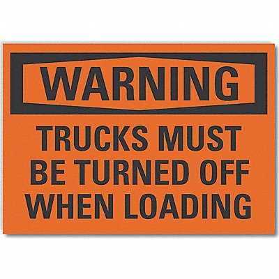 LYLE LCU60130RD5X35 Loading Unload Warn Reflective Label 3.5x5in