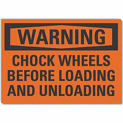 LYLE LCU60133RD5X35 Chock Wheels Warning Reflective Label 3.5x5in