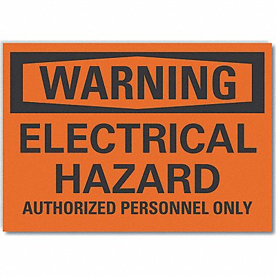 LYLE LCU60138ND10X7 Elec Hazard Warning Lbl 7x10in Polyester