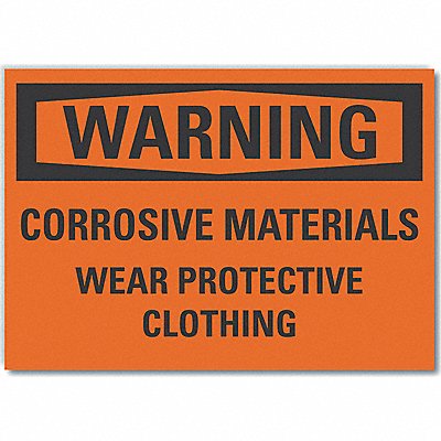 LYLE LCU60142RD14X10 Corrosive Mtrl Warn Reflective Label 10x14in