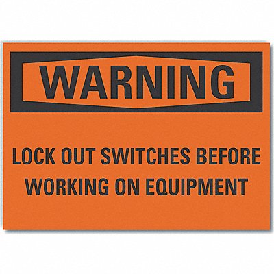 LYLE LCU60145RD10X7 Lockout Tagout Warning Reflective Label 7x10in